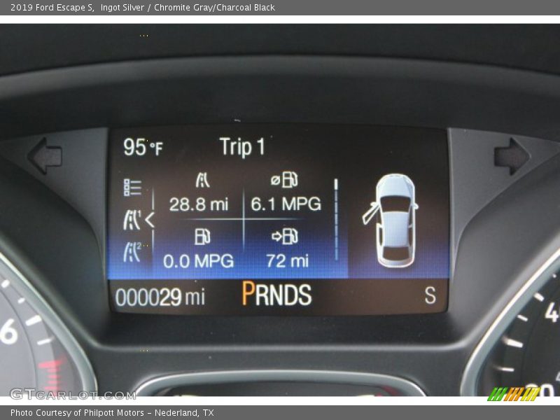 Ingot Silver / Chromite Gray/Charcoal Black 2019 Ford Escape S