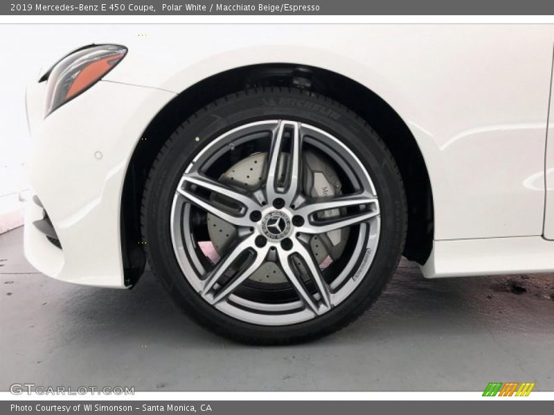 Polar White / Macchiato Beige/Espresso 2019 Mercedes-Benz E 450 Coupe