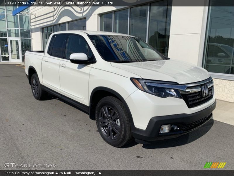 White Diamond Pearl / Black 2019 Honda Ridgeline Sport AWD
