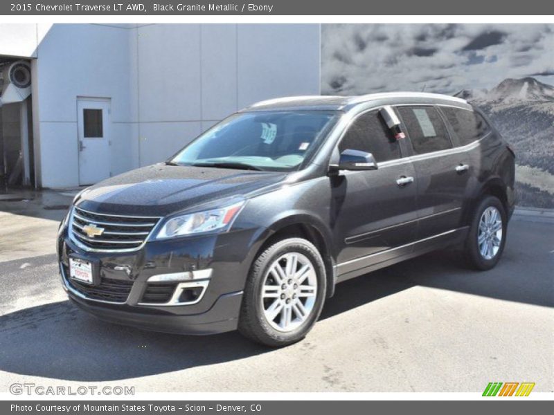 Black Granite Metallic / Ebony 2015 Chevrolet Traverse LT AWD