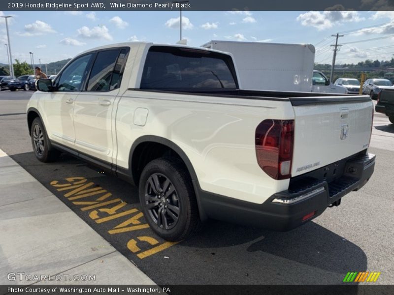 White Diamond Pearl / Black 2019 Honda Ridgeline Sport AWD