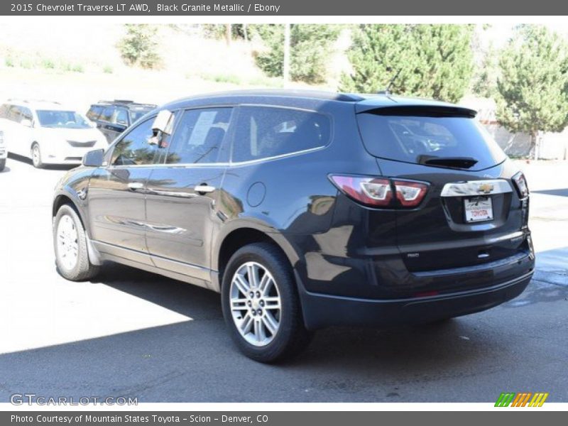 Black Granite Metallic / Ebony 2015 Chevrolet Traverse LT AWD