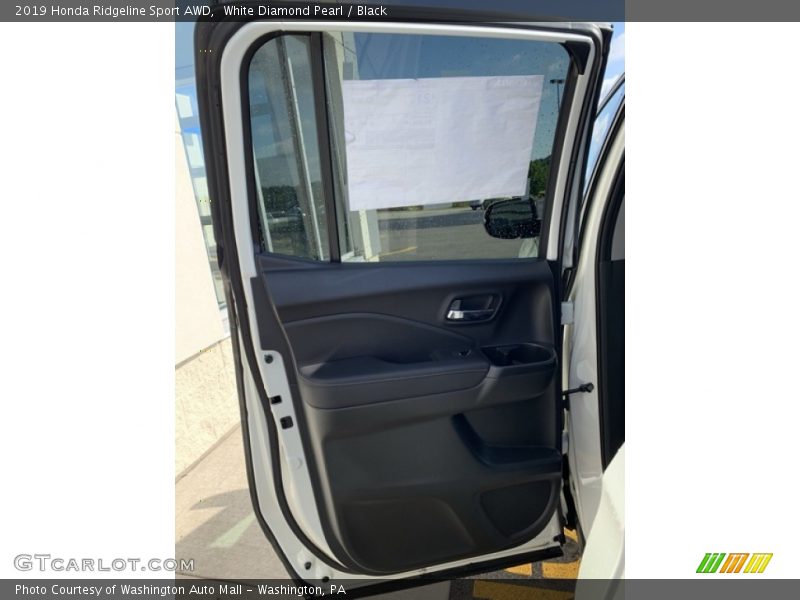 White Diamond Pearl / Black 2019 Honda Ridgeline Sport AWD