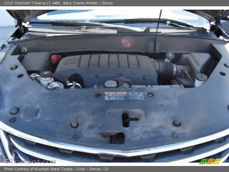 Black Granite Metallic / Ebony 2015 Chevrolet Traverse LT AWD