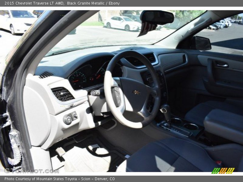 Black Granite Metallic / Ebony 2015 Chevrolet Traverse LT AWD