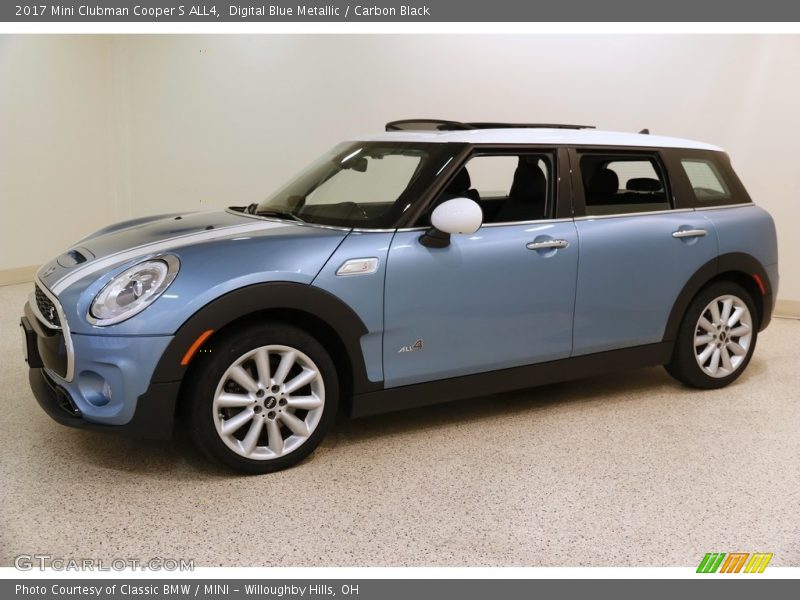 Digital Blue Metallic / Carbon Black 2017 Mini Clubman Cooper S ALL4