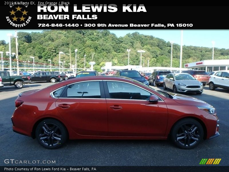 Fire Orange / Black 2019 Kia Forte EX