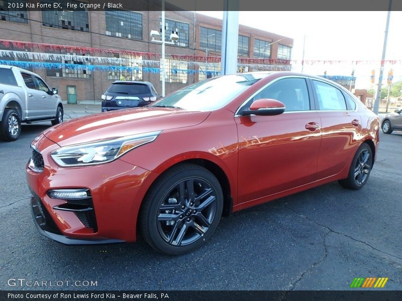 Fire Orange / Black 2019 Kia Forte EX