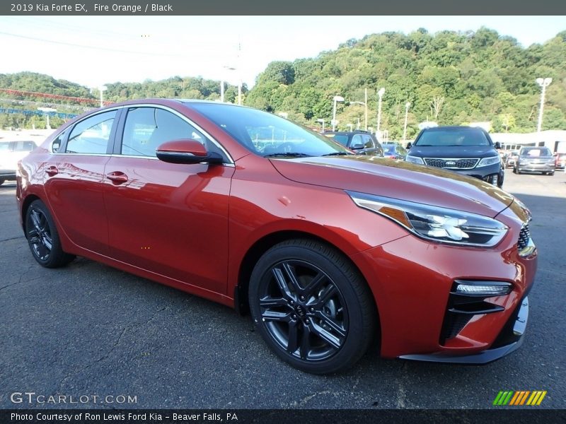 Fire Orange / Black 2019 Kia Forte EX