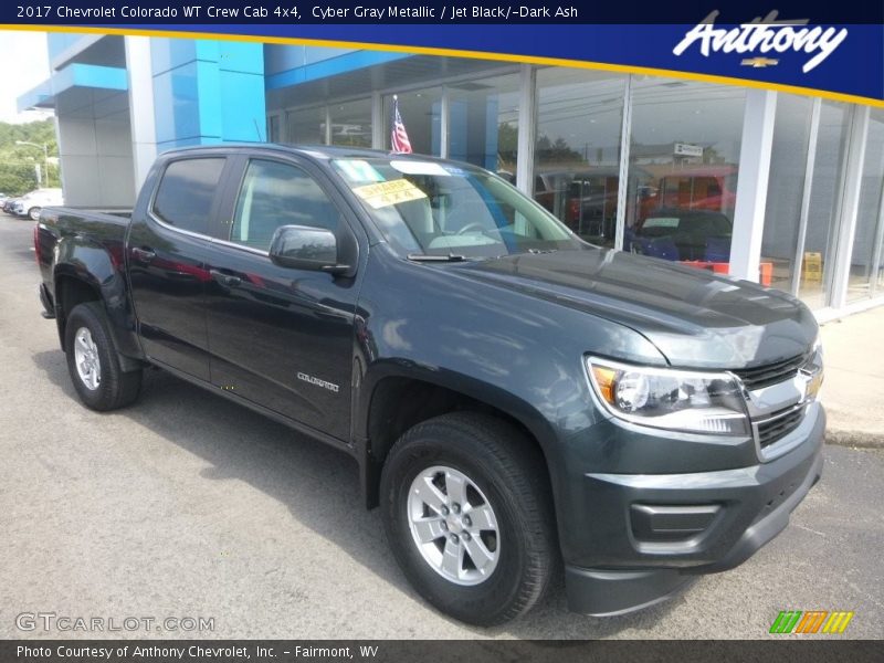 Cyber Gray Metallic / Jet Black/­Dark Ash 2017 Chevrolet Colorado WT Crew Cab 4x4