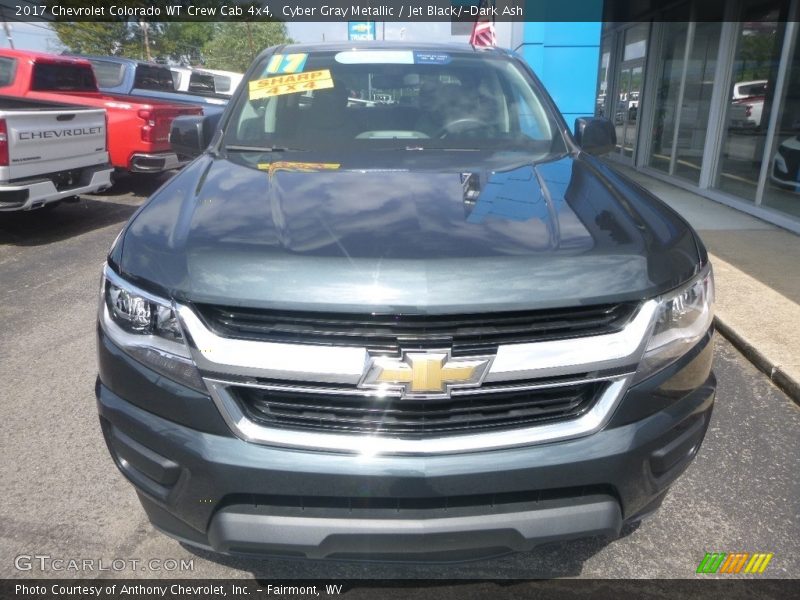 Cyber Gray Metallic / Jet Black/­Dark Ash 2017 Chevrolet Colorado WT Crew Cab 4x4