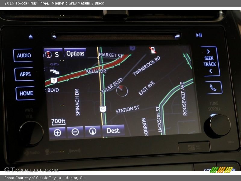 Magnetic Gray Metallic / Black 2016 Toyota Prius Three