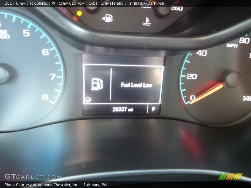 Cyber Gray Metallic / Jet Black/­Dark Ash 2017 Chevrolet Colorado WT Crew Cab 4x4