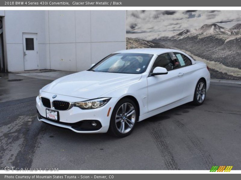 Glacier Silver Metallic / Black 2018 BMW 4 Series 430i Convertible