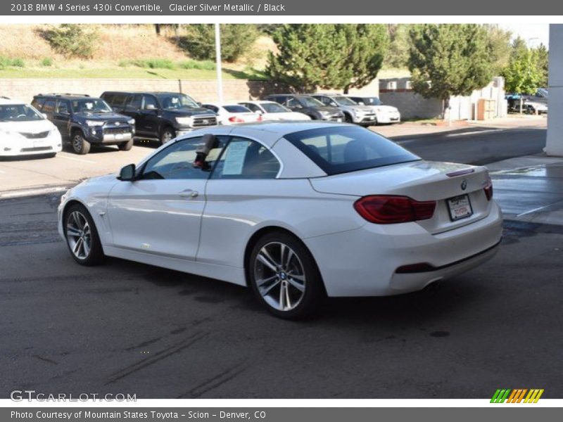 Glacier Silver Metallic / Black 2018 BMW 4 Series 430i Convertible