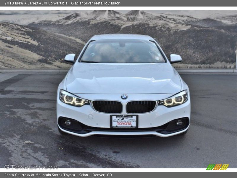 Glacier Silver Metallic / Black 2018 BMW 4 Series 430i Convertible