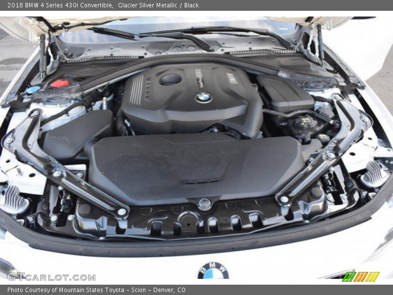 Glacier Silver Metallic / Black 2018 BMW 4 Series 430i Convertible