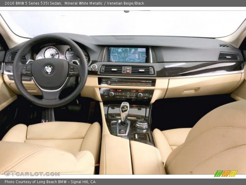 Mineral White Metallic / Venetian Beige/Black 2016 BMW 5 Series 535i Sedan