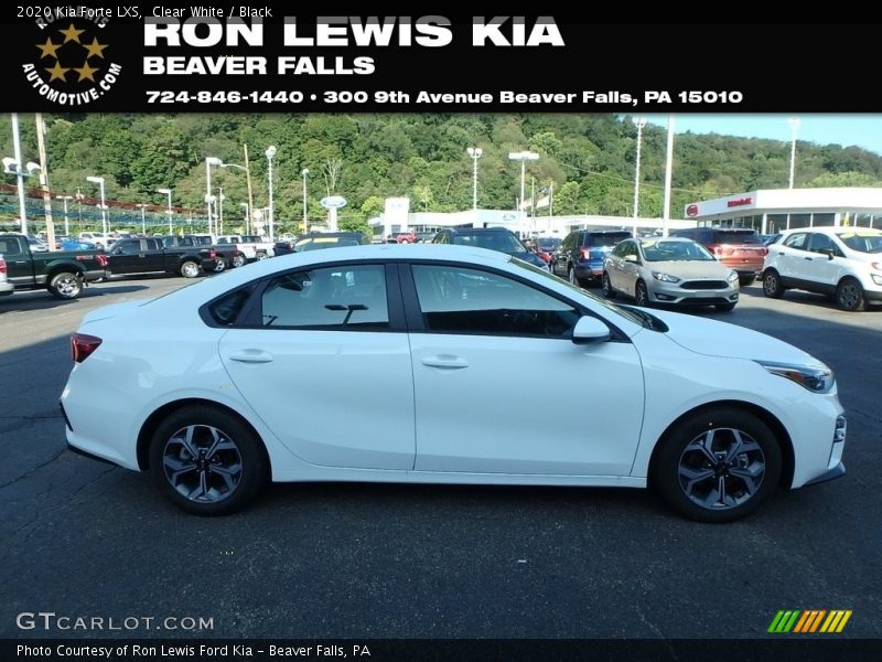 Clear White / Black 2020 Kia Forte LXS