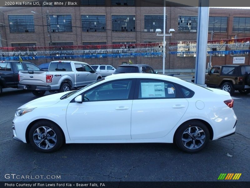 Clear White / Black 2020 Kia Forte LXS