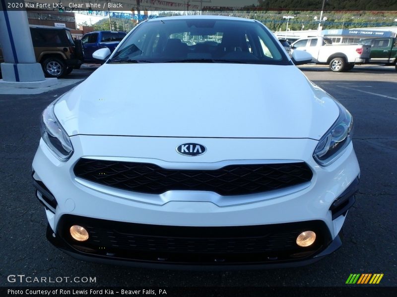 Clear White / Black 2020 Kia Forte LXS