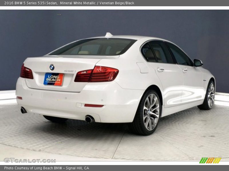 Mineral White Metallic / Venetian Beige/Black 2016 BMW 5 Series 535i Sedan