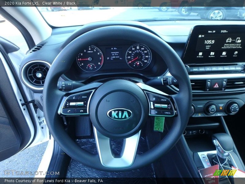 Clear White / Black 2020 Kia Forte LXS