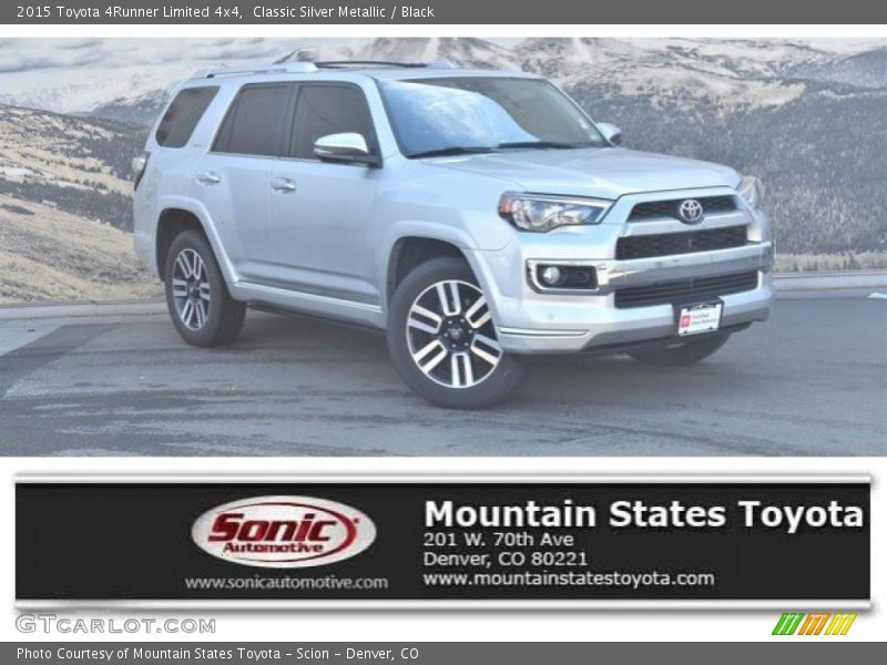 Classic Silver Metallic / Black 2015 Toyota 4Runner Limited 4x4