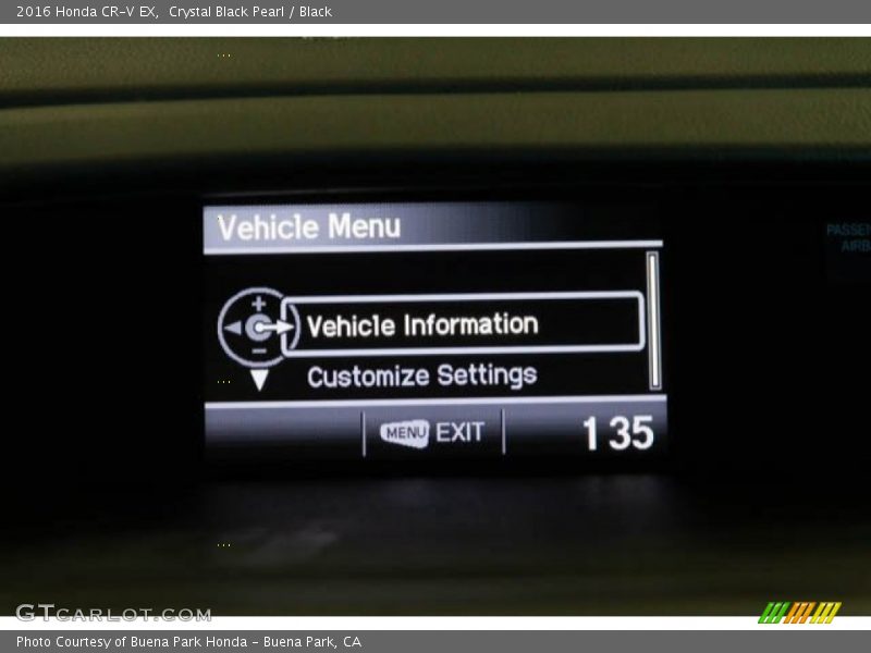 Crystal Black Pearl / Black 2016 Honda CR-V EX