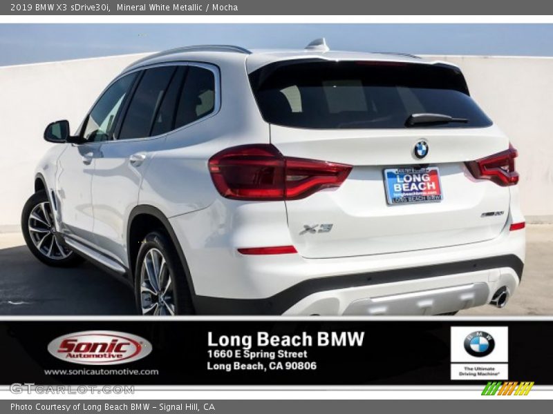 Mineral White Metallic / Mocha 2019 BMW X3 sDrive30i