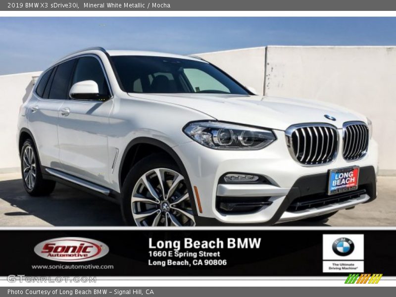 Mineral White Metallic / Mocha 2019 BMW X3 sDrive30i