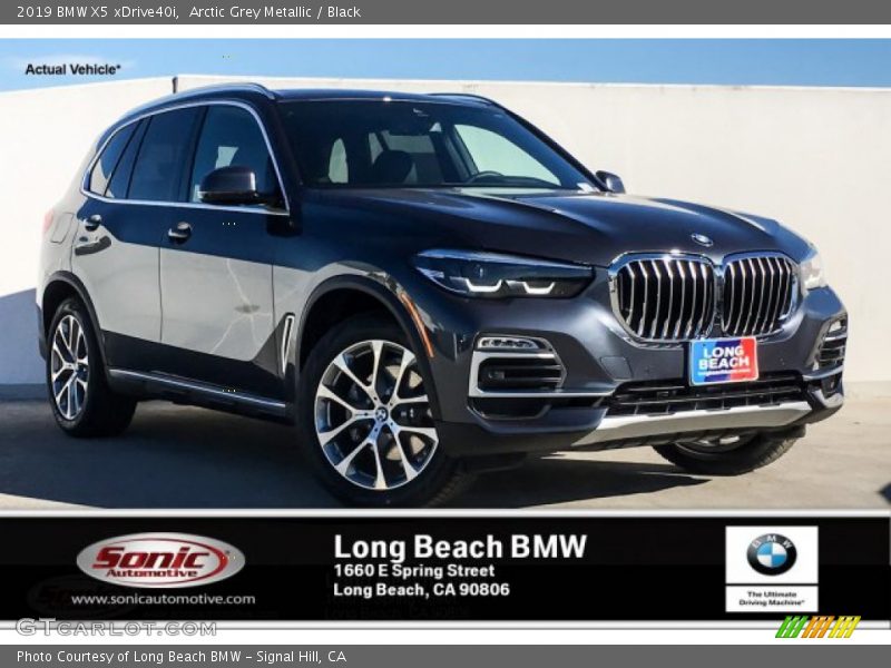 Arctic Grey Metallic / Black 2019 BMW X5 xDrive40i