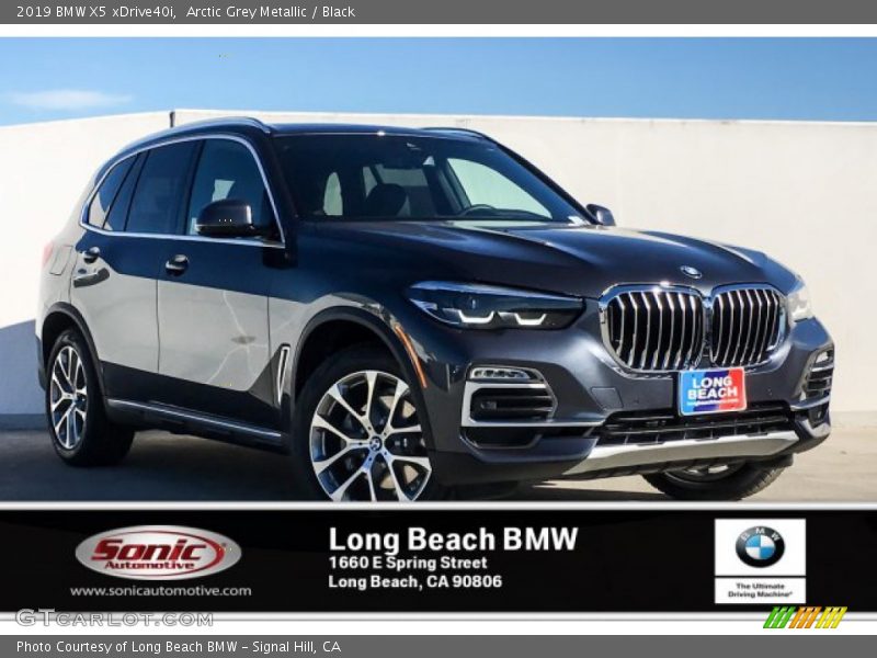 Arctic Grey Metallic / Black 2019 BMW X5 xDrive40i