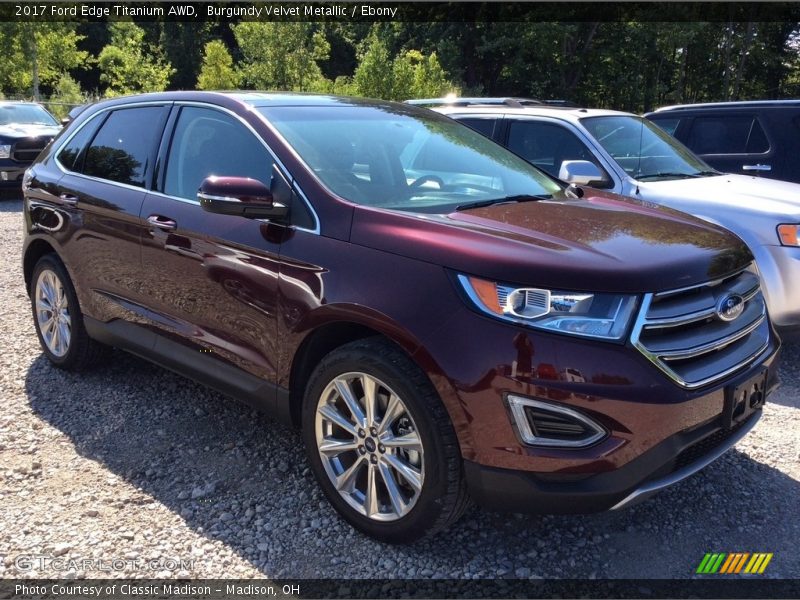 Burgundy Velvet Metallic / Ebony 2017 Ford Edge Titanium AWD