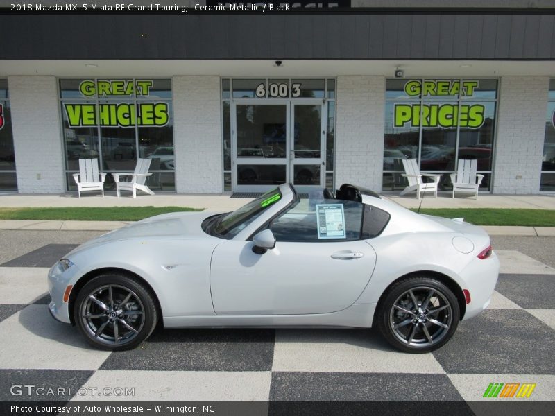 Ceramic Metallic / Black 2018 Mazda MX-5 Miata RF Grand Touring