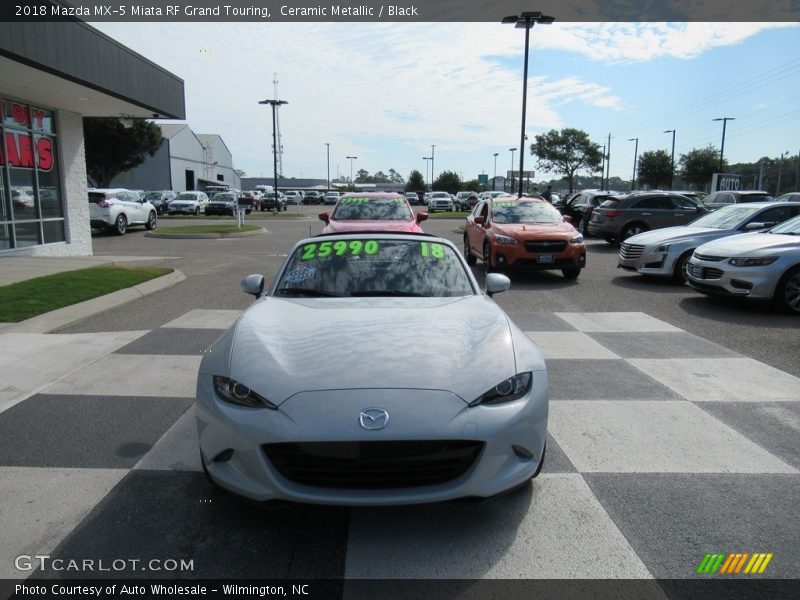 Ceramic Metallic / Black 2018 Mazda MX-5 Miata RF Grand Touring