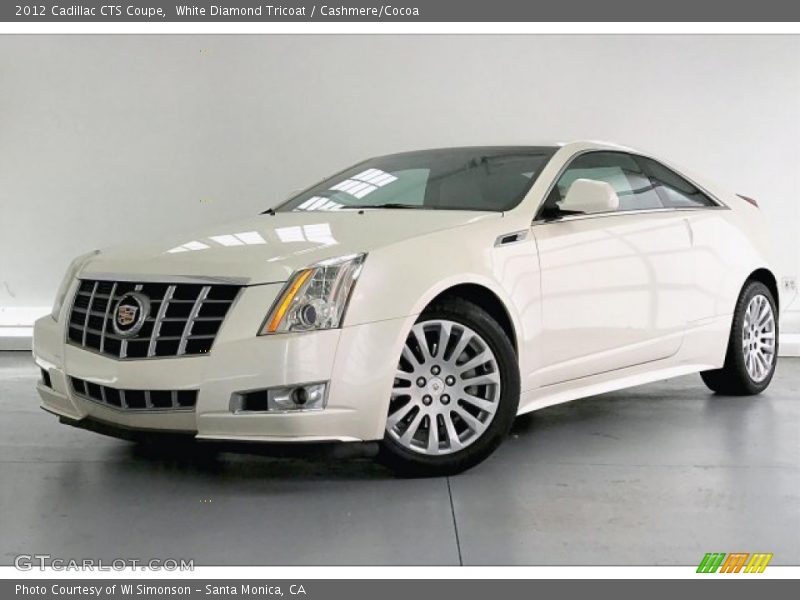 White Diamond Tricoat / Cashmere/Cocoa 2012 Cadillac CTS Coupe