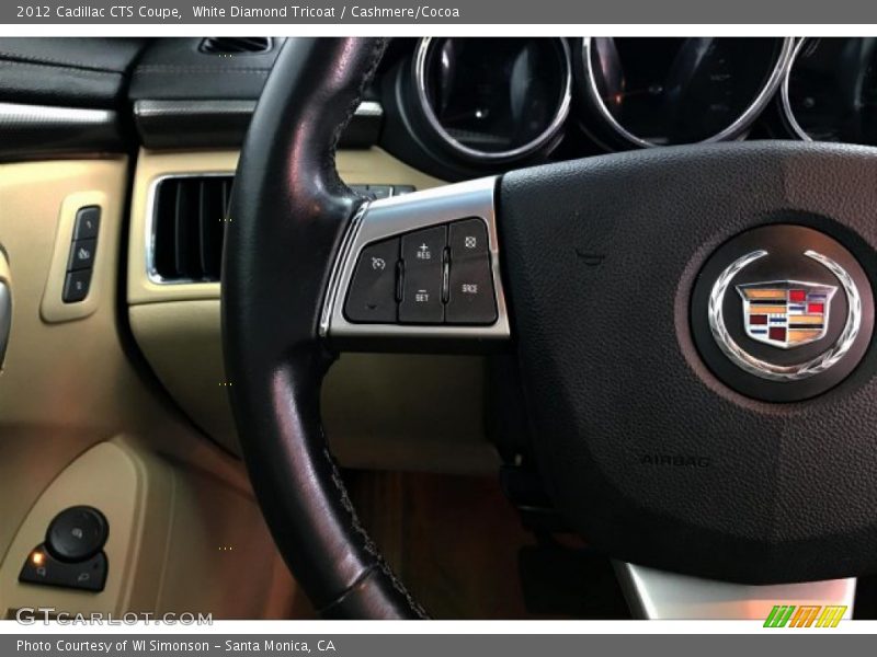 White Diamond Tricoat / Cashmere/Cocoa 2012 Cadillac CTS Coupe