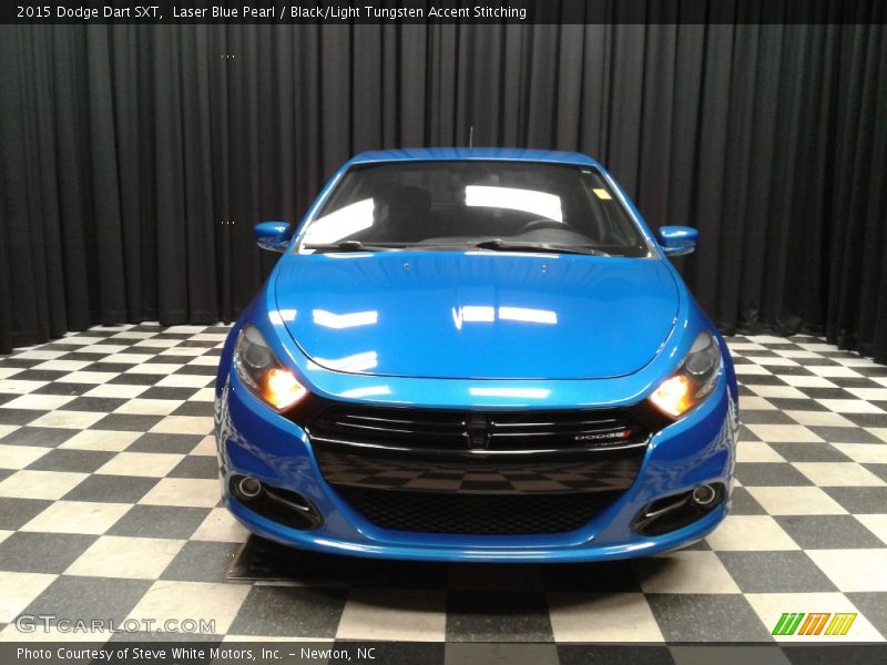 Laser Blue Pearl / Black/Light Tungsten Accent Stitching 2015 Dodge Dart SXT