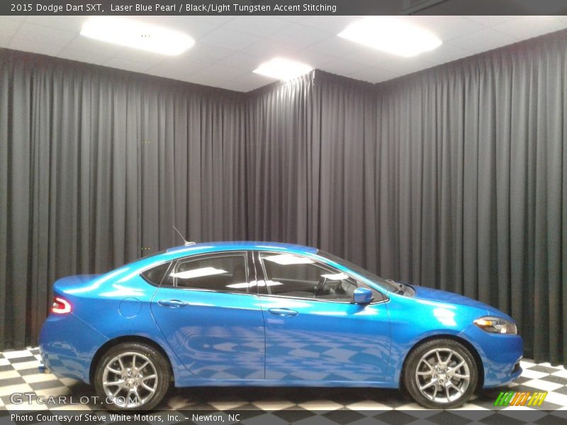Laser Blue Pearl / Black/Light Tungsten Accent Stitching 2015 Dodge Dart SXT