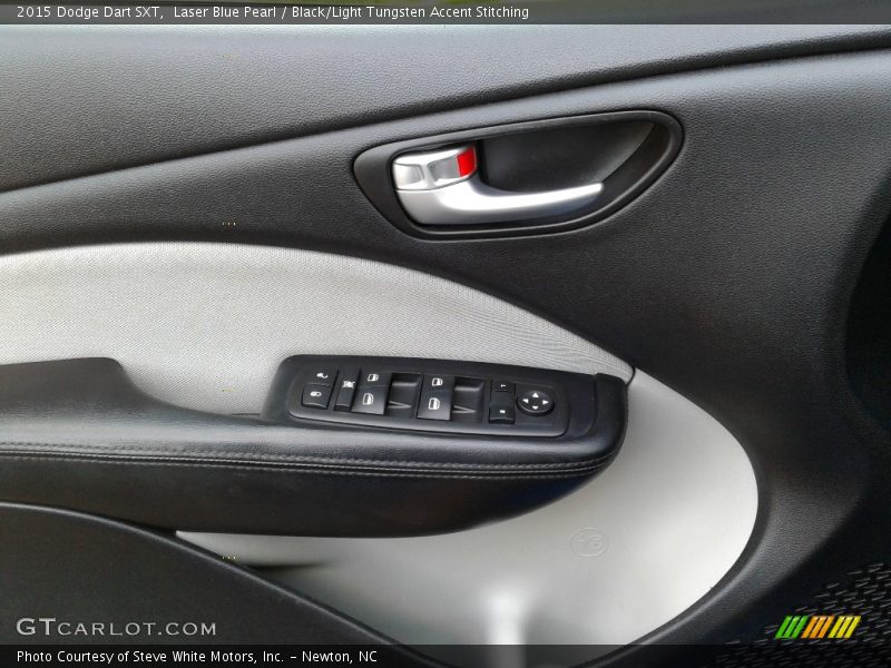 Laser Blue Pearl / Black/Light Tungsten Accent Stitching 2015 Dodge Dart SXT