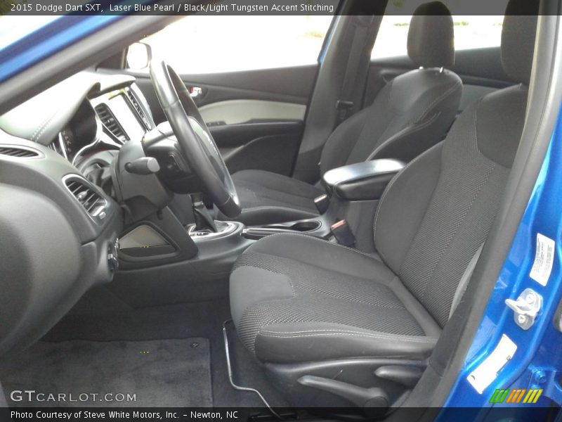 Laser Blue Pearl / Black/Light Tungsten Accent Stitching 2015 Dodge Dart SXT