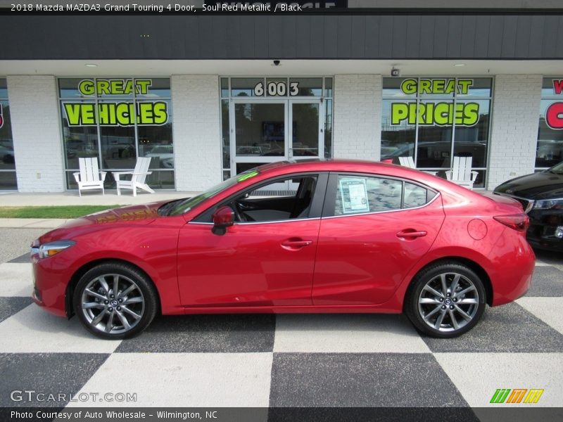 Soul Red Metallic / Black 2018 Mazda MAZDA3 Grand Touring 4 Door