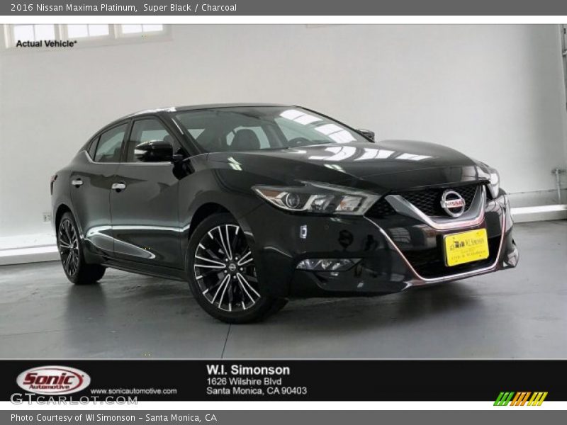 Super Black / Charcoal 2016 Nissan Maxima Platinum
