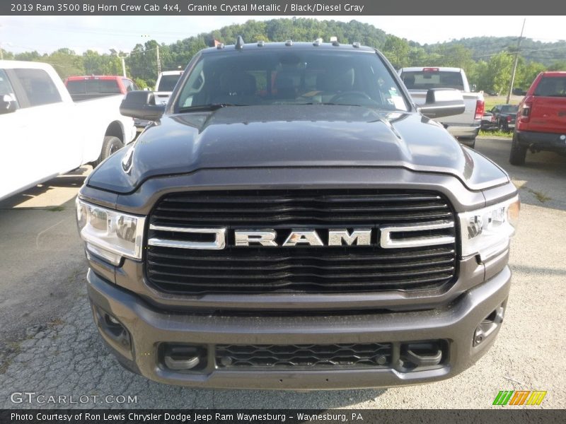 Granite Crystal Metallic / Black/Diesel Gray 2019 Ram 3500 Big Horn Crew Cab 4x4