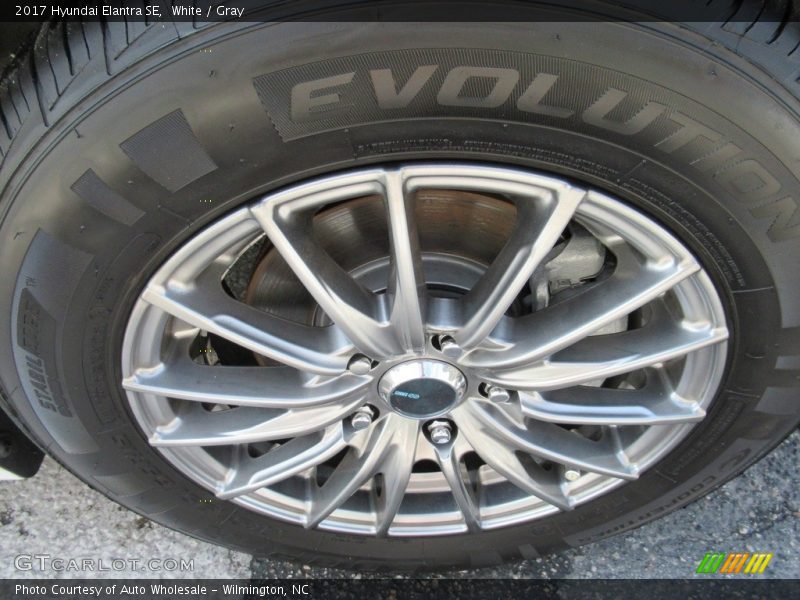 White / Gray 2017 Hyundai Elantra SE