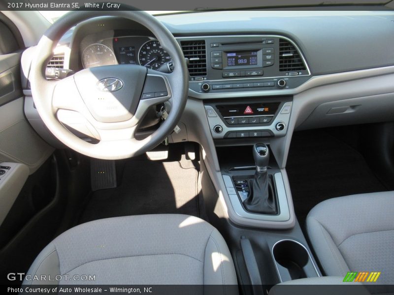 White / Gray 2017 Hyundai Elantra SE