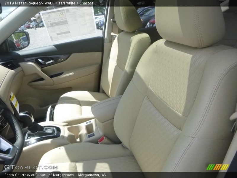 Pearl White / Charcoal 2019 Nissan Rogue SV AWD