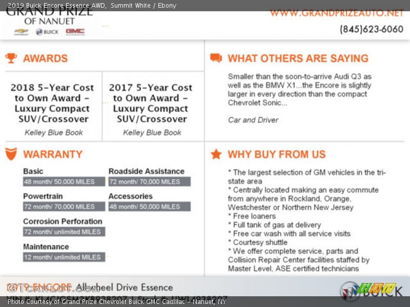 Summit White / Ebony 2019 Buick Encore Essence AWD