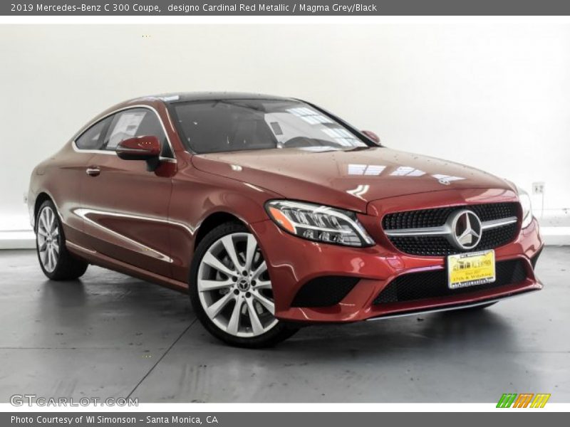 designo Cardinal Red Metallic / Magma Grey/Black 2019 Mercedes-Benz C 300 Coupe